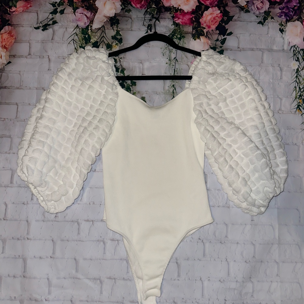 White dressy bodysuit